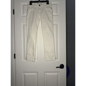 Dl1961 High Rise Cropped Denim Jeans Off White Size 26